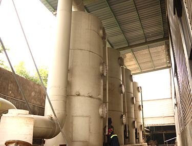 生産設備: acid mist recovery tower